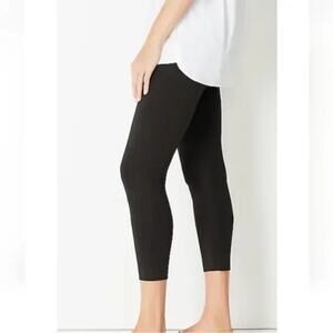 J. Jill Pima Cotton Capri Black Leggings Size M